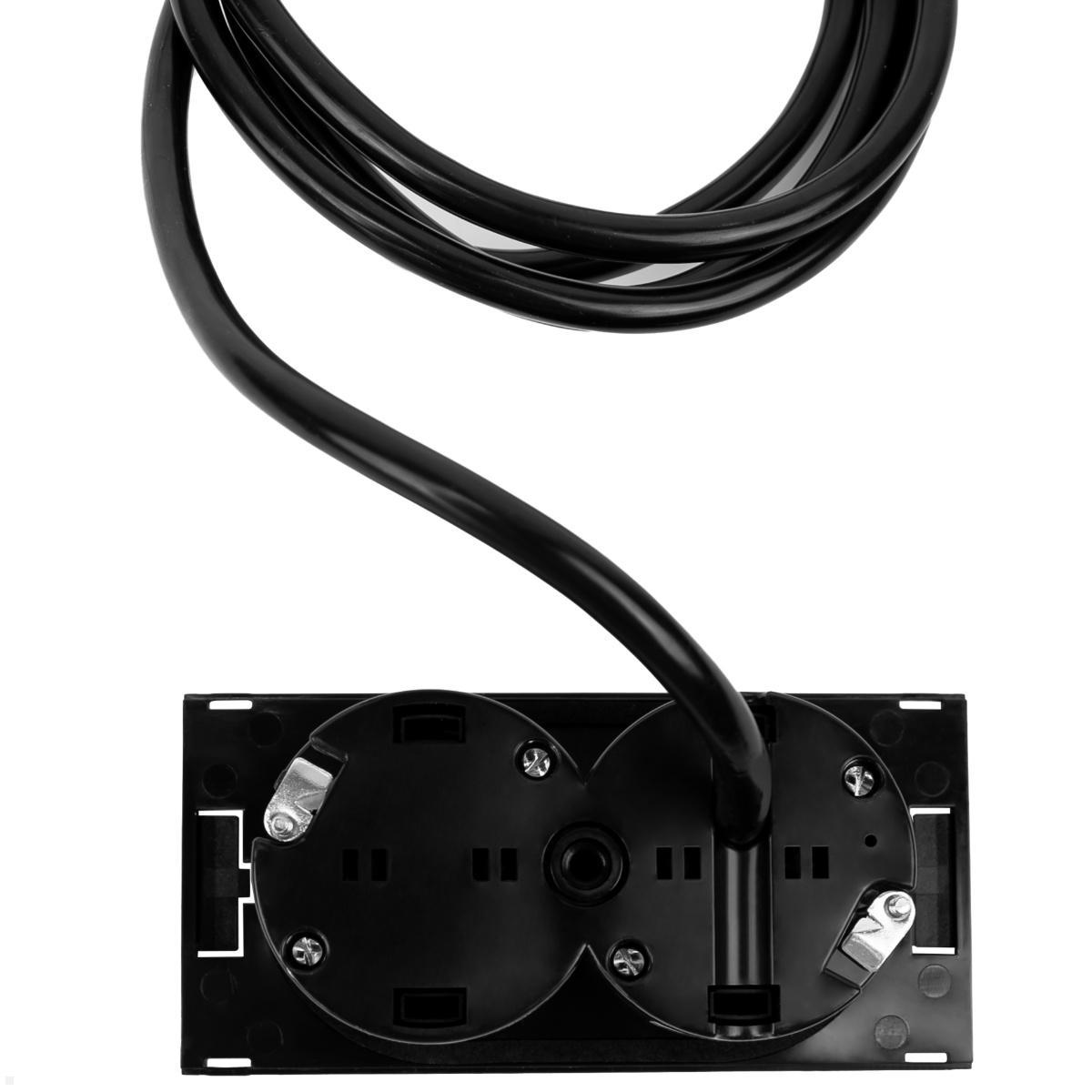 Bachmann DUE 2-fach Steckdose mit Zuleitung, Deckel schwarz (929.000DB), Unterseite Bachmann DUE 2-fach Steckdose mit Zuleitung, Deckel schwarz (929.000DB), Unterseite