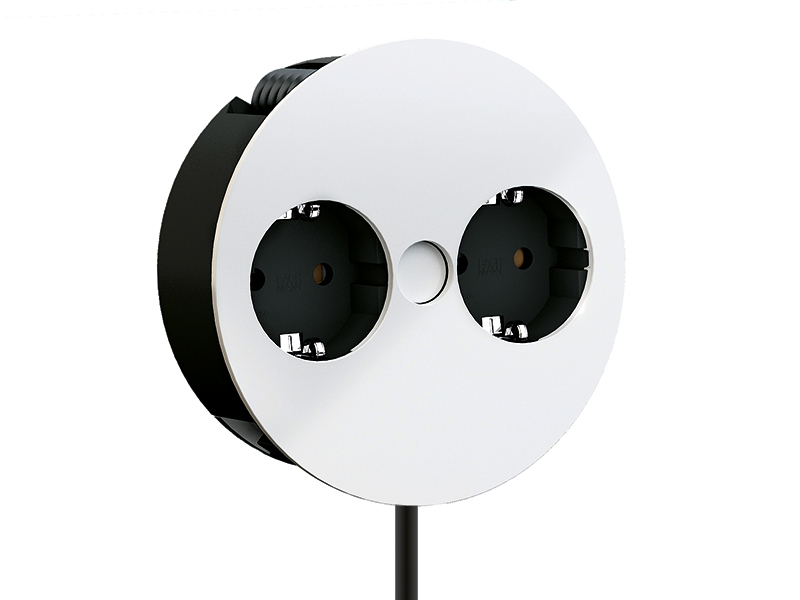 Bachmann Twist 2x Steckdose (931.250) weiß matt Bachmann Twist 2x Steckdose (931.250) weiß matt