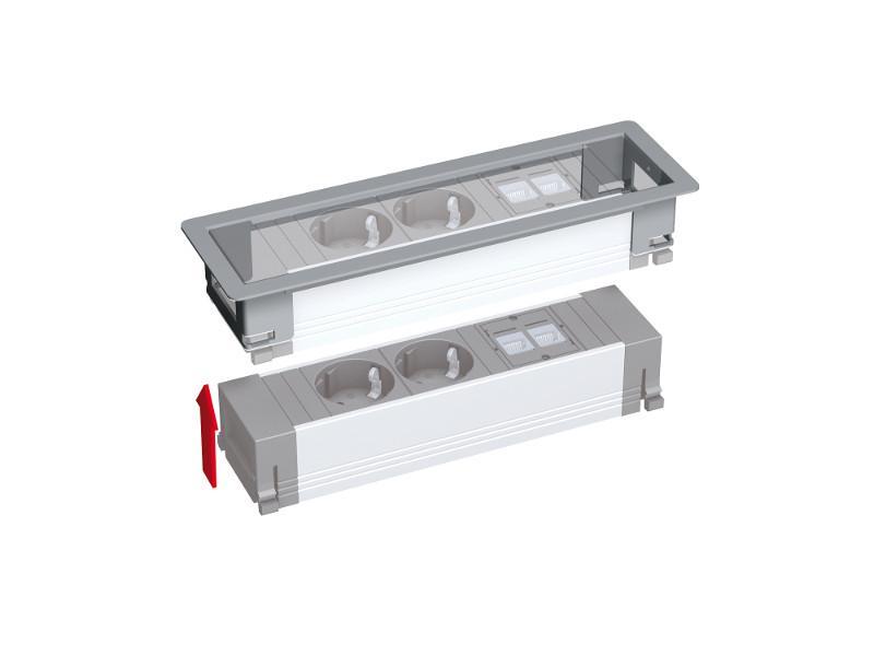 Bachmann Power Frame 1x Steckdose USB Charger 2x CM (916.0041) Einbau Bachmann Power Frame 1x Steckdose USB Charger 2x CM (916.0041) Einbau