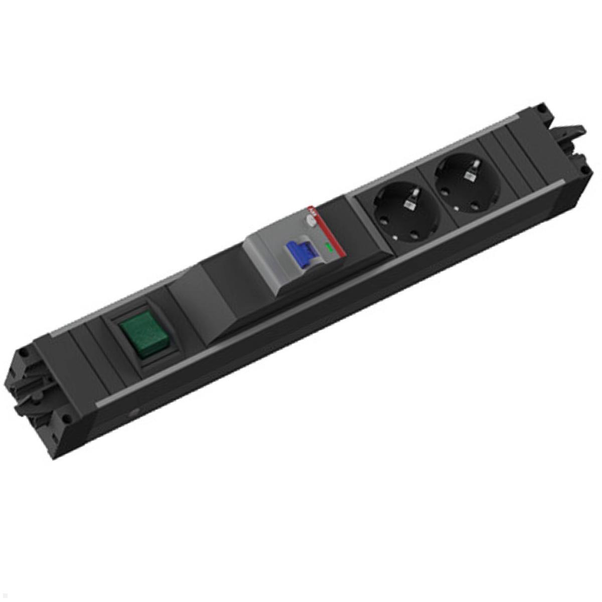 Bachmann STEP ALU 2-fach Steckdose 1x Schalter 1x FI Strom (906.18822) Bachmann STEP ALU 2-fach Steckdose 1x Schalter 1x FI Strom (906.18822)