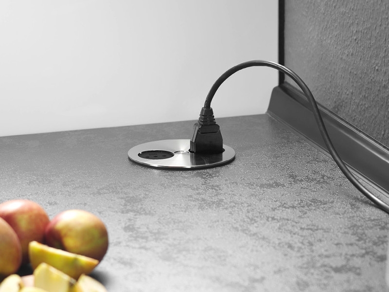 Bachmann TWIST 2x Steckdose (931.150) schwarz matt Anweundung Küche Bachmann TWIST 2x Steckdose (931.150) schwarz matt Anweundung Küche