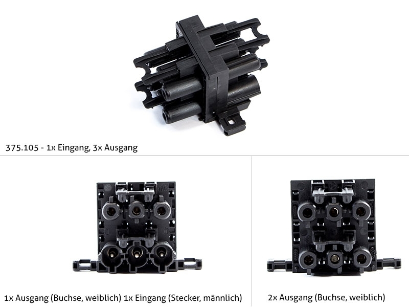 Bachmann Verteilerblock Wieland mit GST18 1E/3A (375.105) Verbindungen