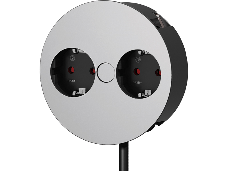 Bachmann Twist 1S 2P 2x Schuko 931.021 Chrom matt Bachmann Twist 1S 2P 2x Schuko 931.021 Chrom matt