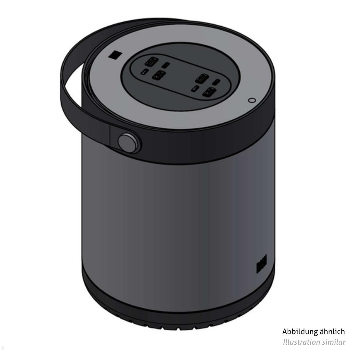 Bachmann MOV:E mit 4x USB-Charger A/C, schwarz (BM0011021), Zeichnung Bachmann MOV:E mit 4x USB-Charger A/C, schwarz (BM0011021), Zeichnung