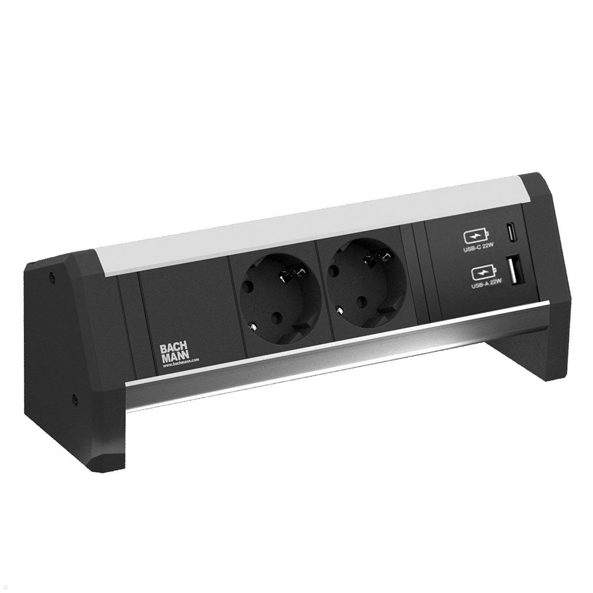 Bachmann DESK 1 2x Steckdose mit USB-Charger A/C (902.0811) Bachmann DESK 1 2x Steckdose mit USB-Charger A/C (902.0811)