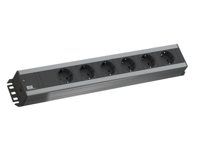 Bachmann Handwerkerleiste 6x Steckdose, 19-Zoll-Rack kompatibel (300.000) Steckdosenleiste Bachmann Handwerkerleiste 6x Steckdose, 19-Zoll-Rack kompatibel (300.000) Steckdosenleiste