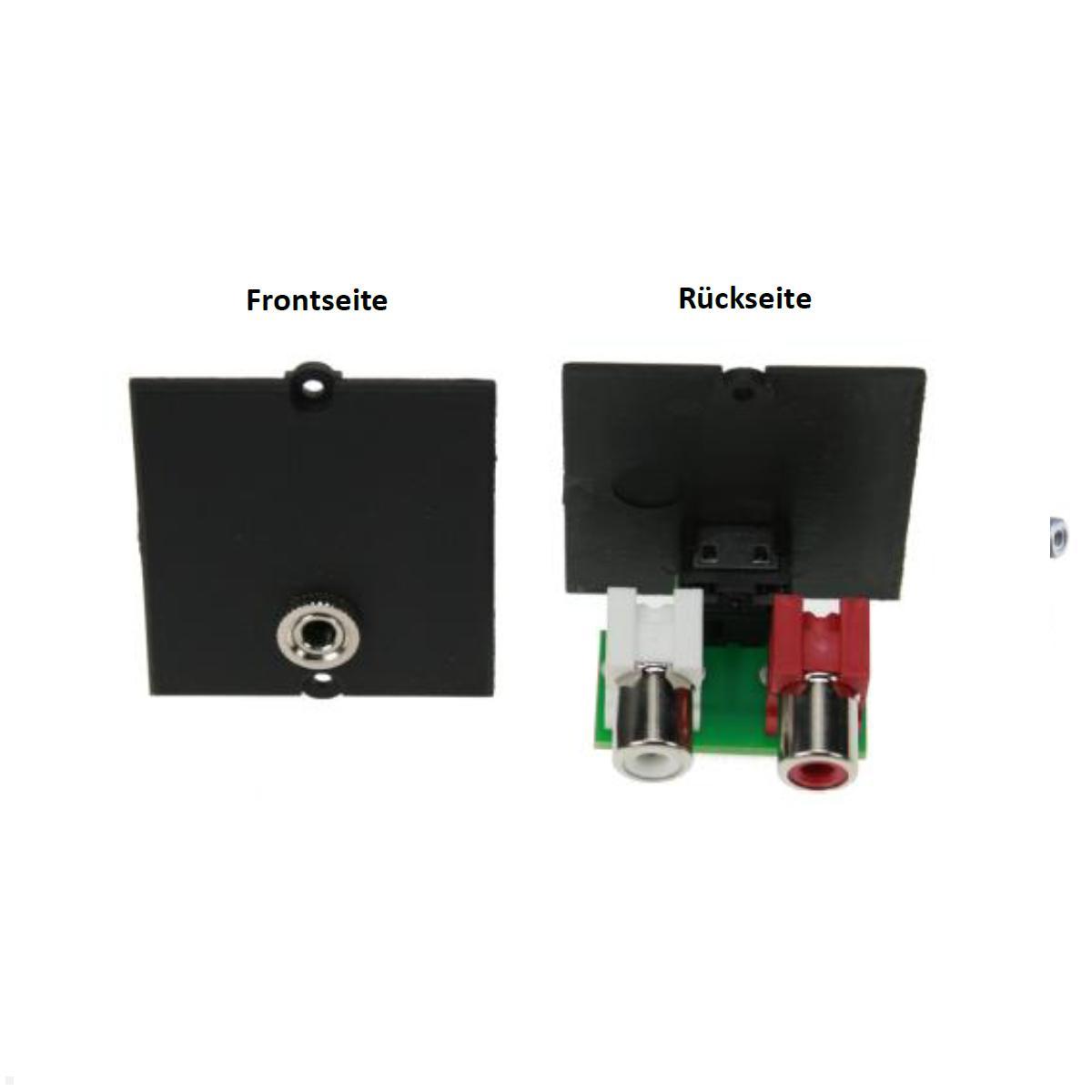 Bachmann Custom Modul 1x Miniklinke 3,5mm (917.023), Vorder-und Rückseite Bachmann Custom Modul 1x Miniklinke 3,5mm (917.023), Vorder-und Rückseite