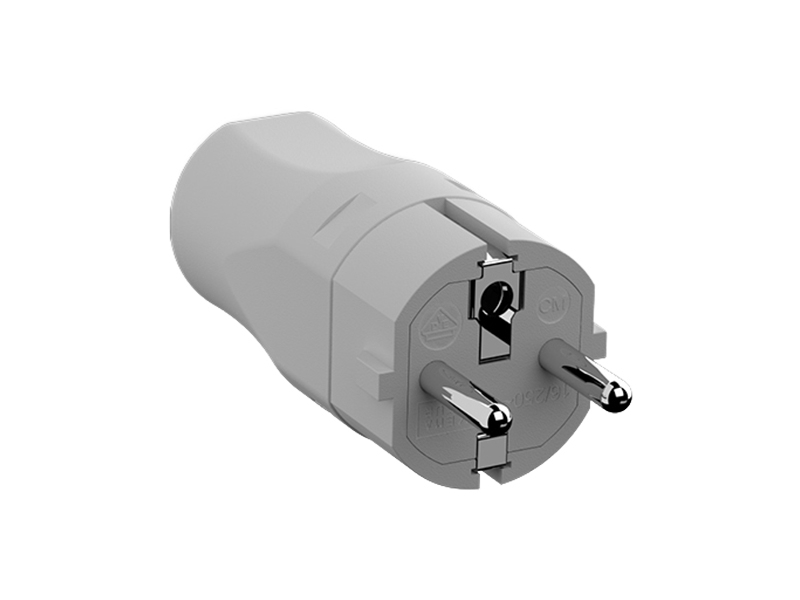 Bachmann Schutzkontakt Zentralstecker, grau (960.301) Bachmann Schutzkontakt Zentralstecker, grau (960.301)