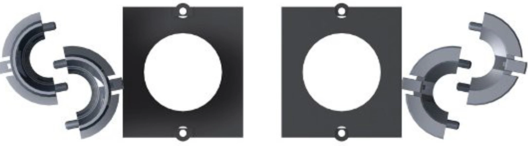 Bachmann Custom Modul Kabeldurchführung Tischanschlussfeld Bachmann Custom Modul Kabeldurchführung Tischanschlussfeld