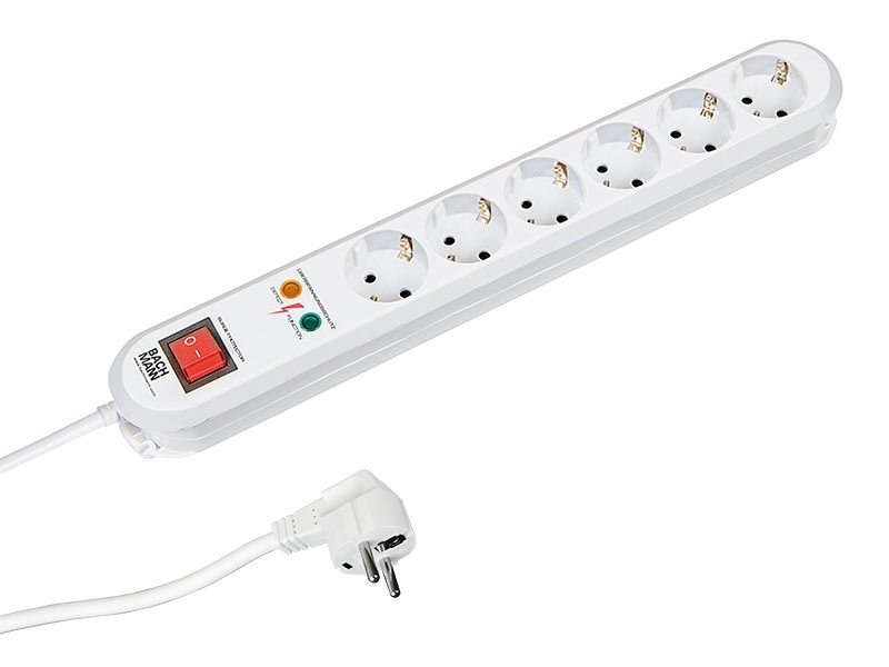 Bachmann SMART 6x Steckdose Überspannungsschutz 1x Schalter (381.2501K) VDE geprüft Bachmann SMART 6x Steckdose Überspannungsschutz 1x Schalter (381.2501K) VDE geprüft
