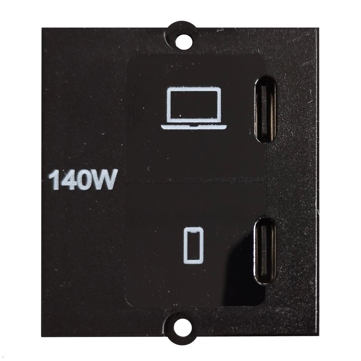 Bachmann PIX Einbau USB-Charger USB-C/USB-C, Ladegerät Unterputz (BM939094), Custome Modul