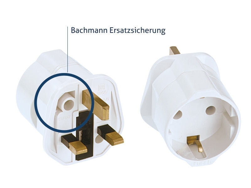 Bachmann Reiseadapter UK Ersatzsicherung (900.1077)