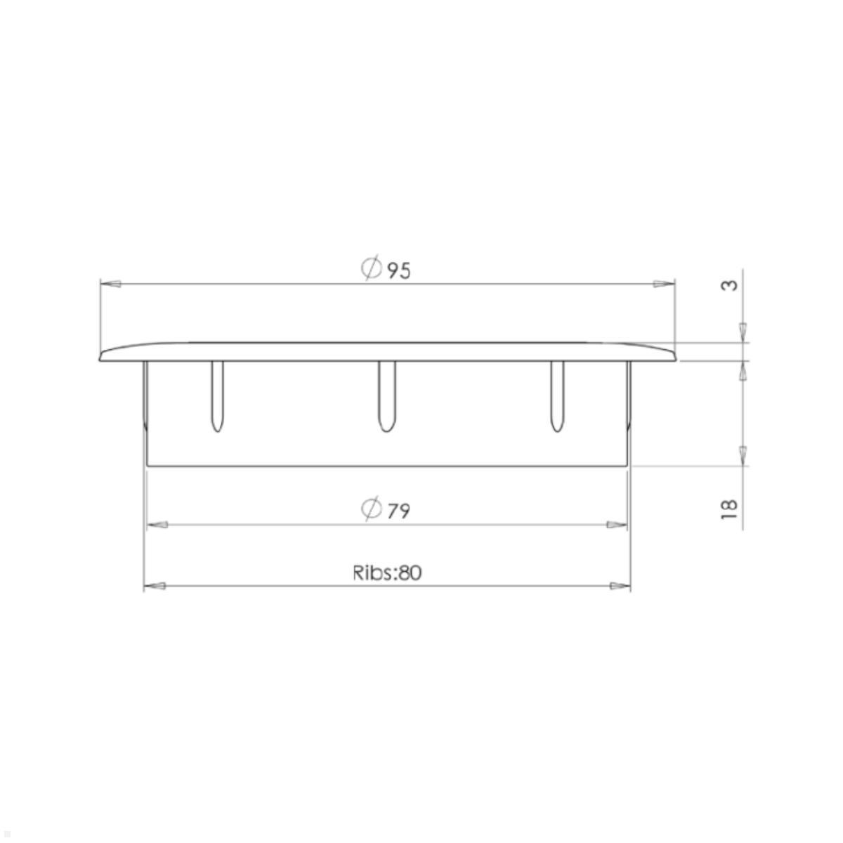 Bachmann Wireless Charger aircharge (934.004), Zeichnung und Maße Bachmann Wireless Charger aircharge (934.004), Zeichnung und Maße