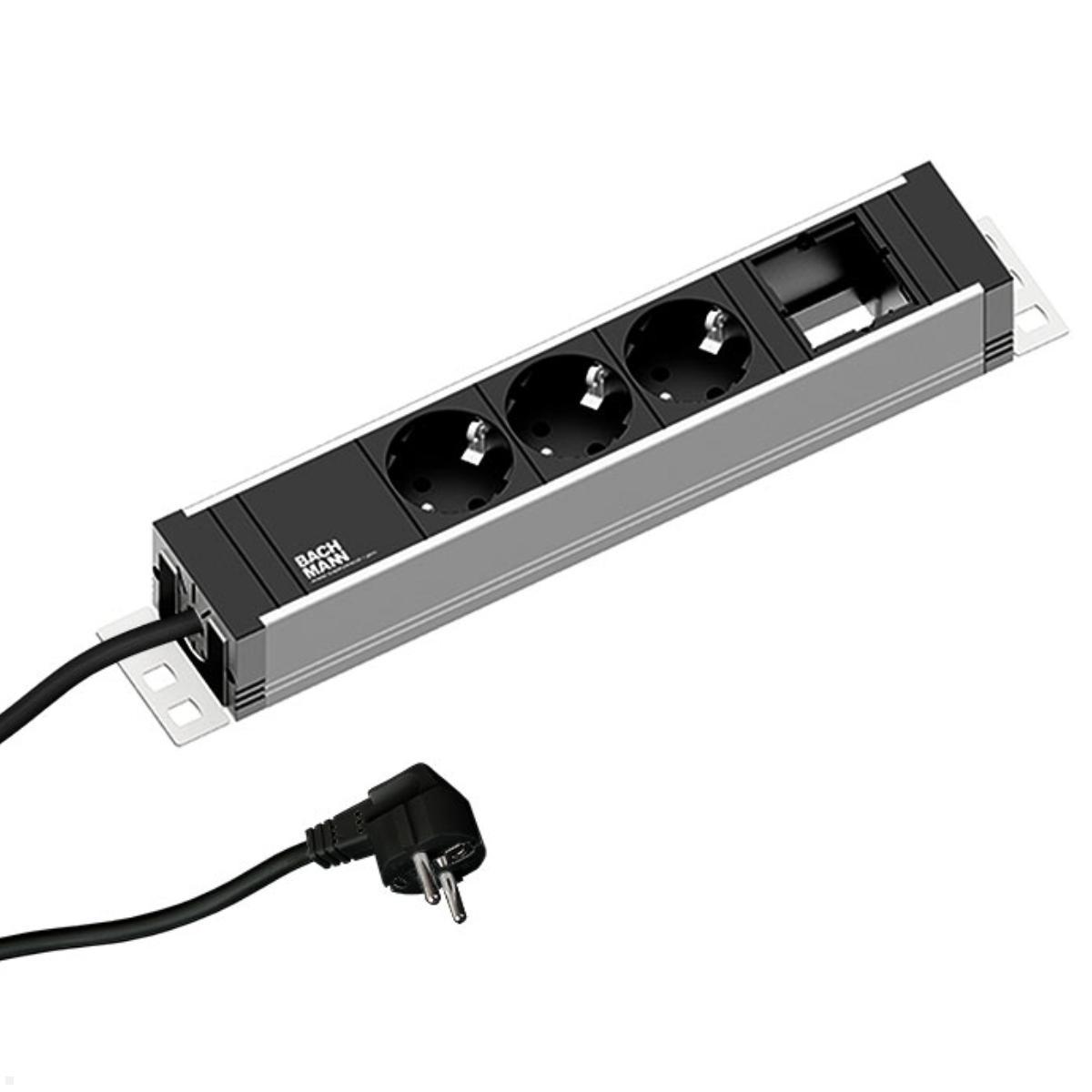 Bachmann UNIVERSAL Steckdosenleiste 3x Steckdose 1x CAT6A 1x HDMI (922.0111HC), Zuleitung Bachmann UNIVERSAL Steckdosenleiste 3x Steckdose 1x CAT6A 1x HDMI (922.0111HC), Zuleitung