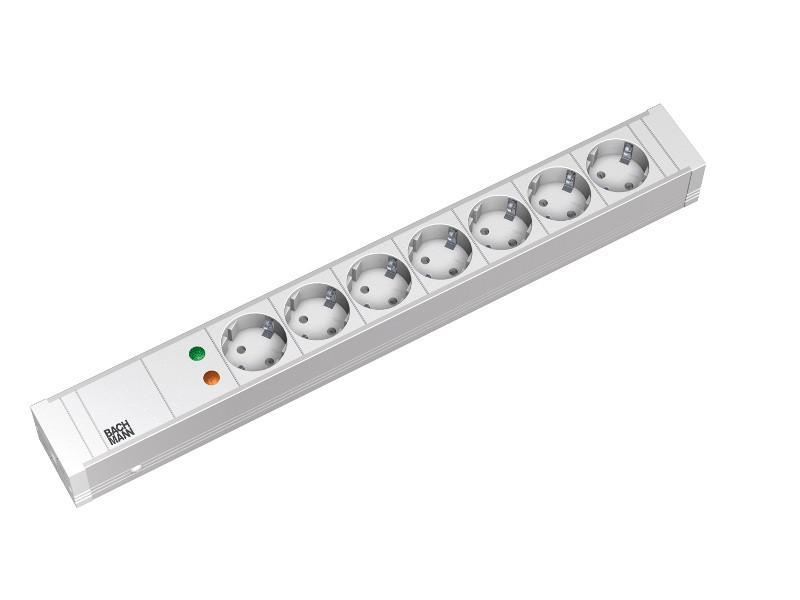 Bachmann 19 Zoll Steckdosenleiste 7x Steckdose ÜSE 1,5HE (333.004) Bachmann 19 Zoll Steckdosenleiste 7x Steckdose ÜSE 1,5HE (333.004)