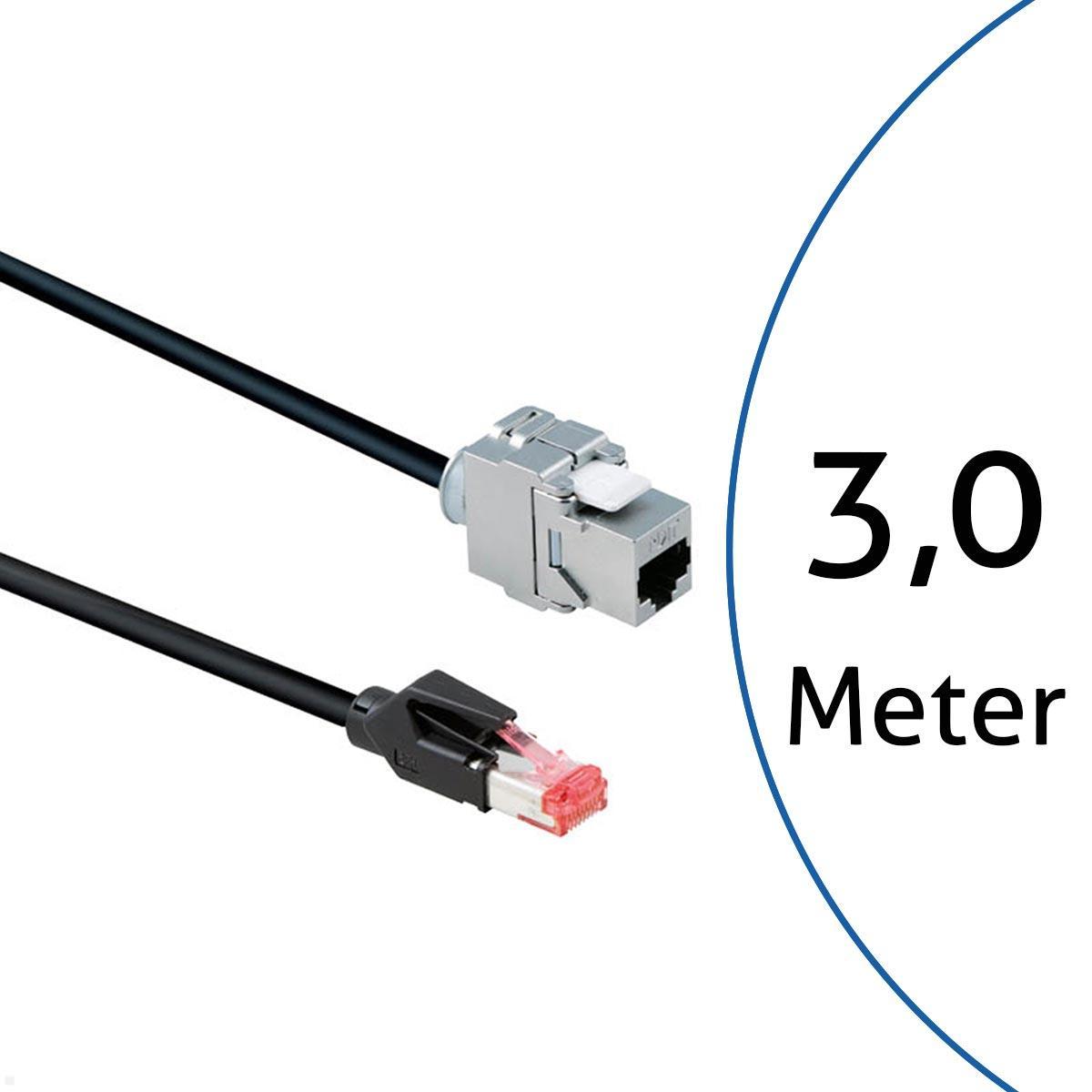 Bachmann Keystone CAT6a RJ45 Modul Patchkabel 3m Buchse/Stecker (918.033) Bachmann Keystone CAT6a RJ45 Modul Patchkabel 3m Buchse/Stecker (918.033)