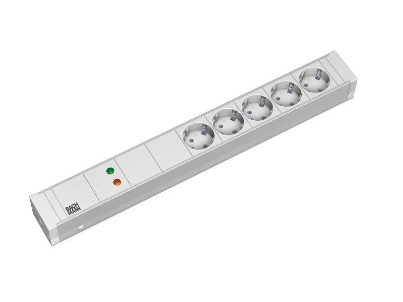 Bachmann 19 Zoll 5-fach Steckdosenleiste Gerätevollschutz 1,5HE (333.002) Bachmann 19 Zoll 5-fach Steckdosenleiste Gerätevollschutz 1,5HE (333.002)