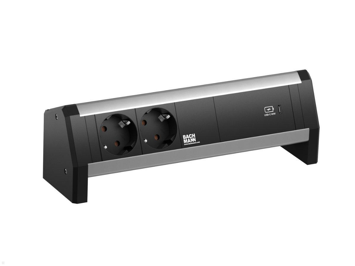 Bachmann DESK 1, 2x Steckdose, 1 USB C Charger 60W (902.0813) Bachmann DESK 1, 2x Steckdose, 1 USB C Charger 60W (902.0813)