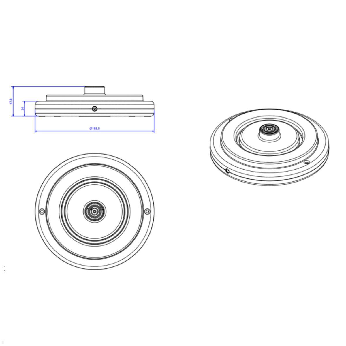 Bachmann MOV:E Zubehör Dockingstation (702.5200), Zeichnung Maße Bachmann MOV:E Zubehör Dockingstation (702.5200), Zeichnung Maße