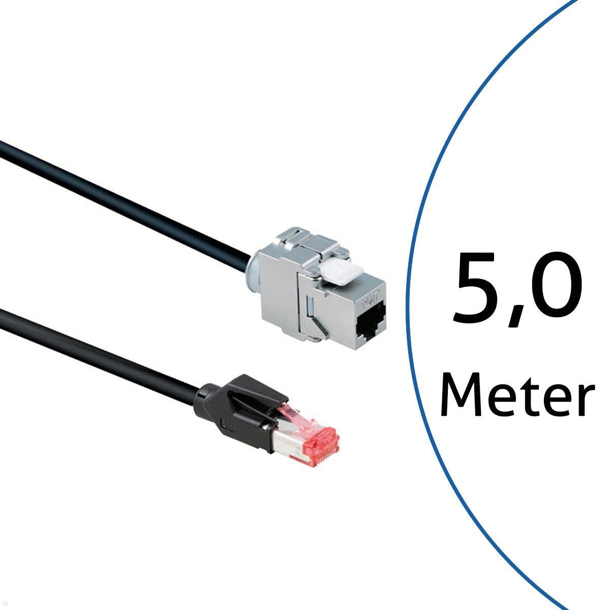 Bachmann Keystone CAT6a RJ45 Modul Patchkabel 5m Buchse/Stecker (918.034) Bachmann Keystone CAT6a RJ45 Modul Patchkabel 5m Buchse/Stecker (918.034)