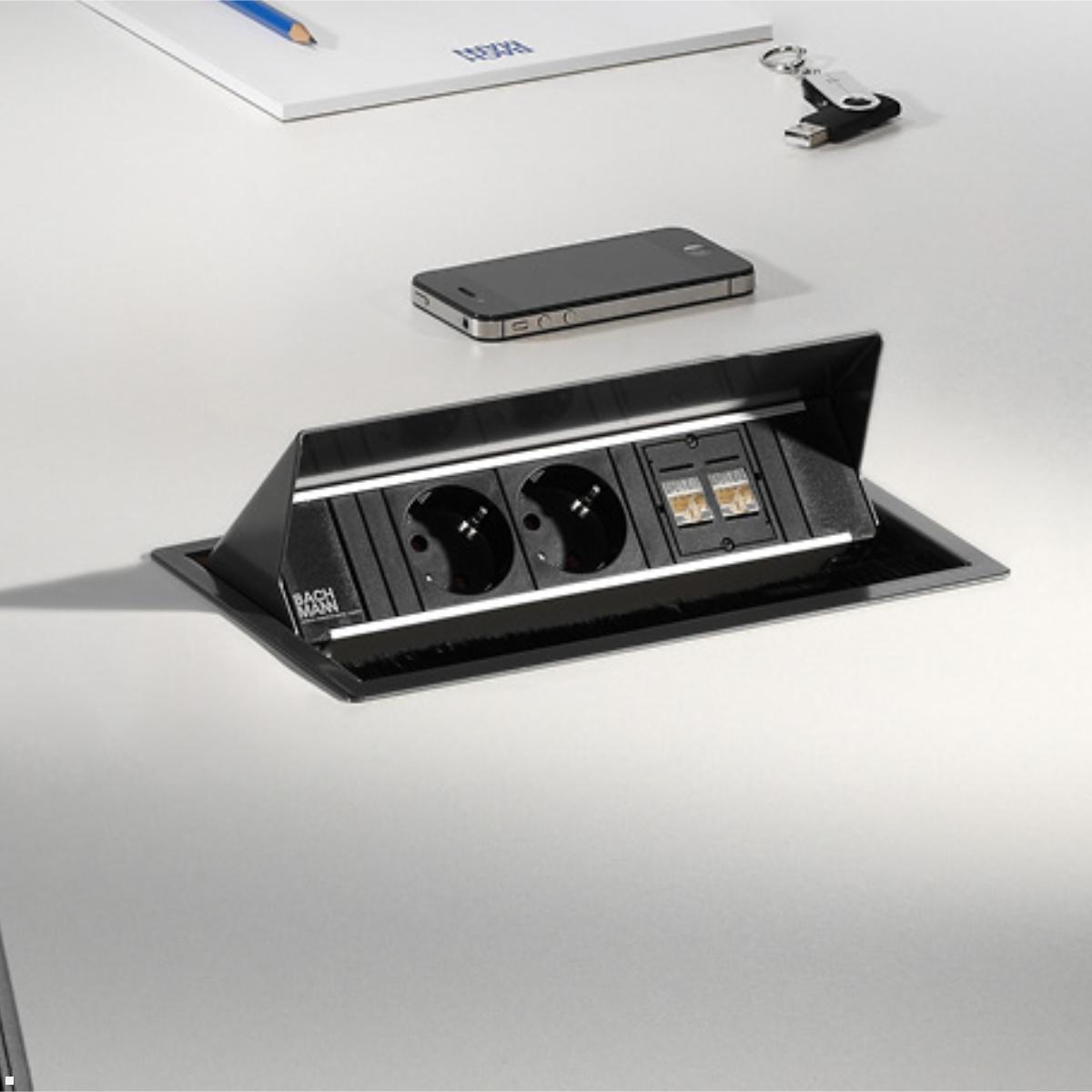 Bachmann CONI Modulträger 3-fach 2x Steckdose 1x USB-Charger A/C (912.233), Abb. ähnlich Bachmann CONI Modulträger 3-fach 2x Steckdose 1x USB-Charger A/C (912.233), Abb. ähnlich