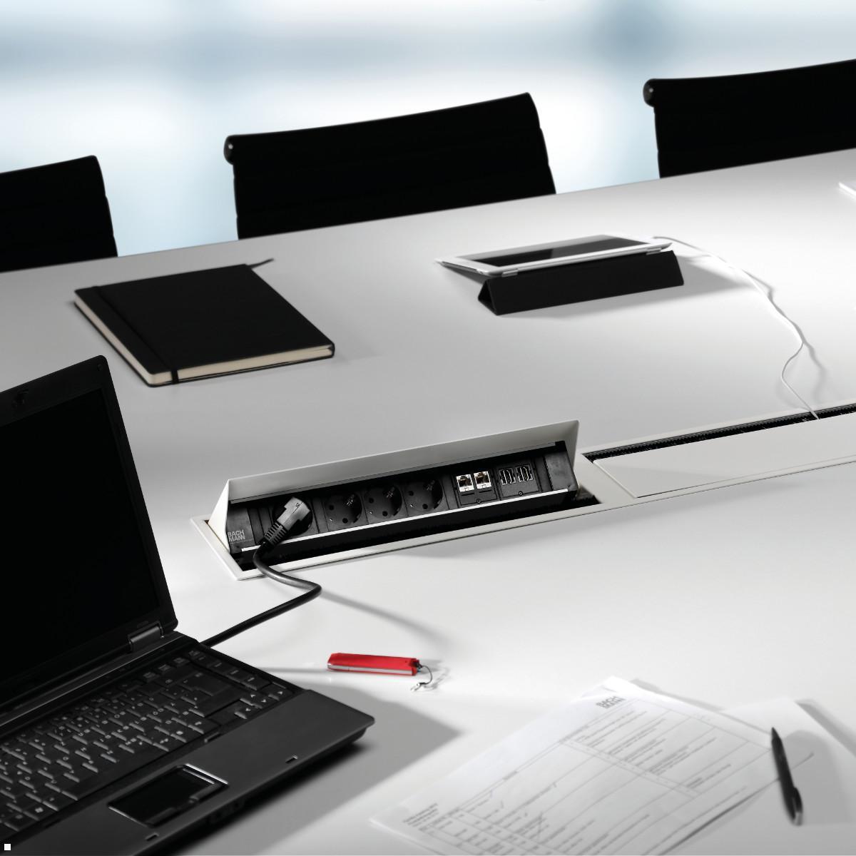 Bachmann CONI DUO Einbaurahmen lang, 2x 6-fach (911.048) schwarz, Anwendungsbild Abb. ähnlich Bachmann CONI DUO Einbaurahmen lang, 2x 6-fach (911.048) schwarz, Anwendungsbild Abb. ähnlich