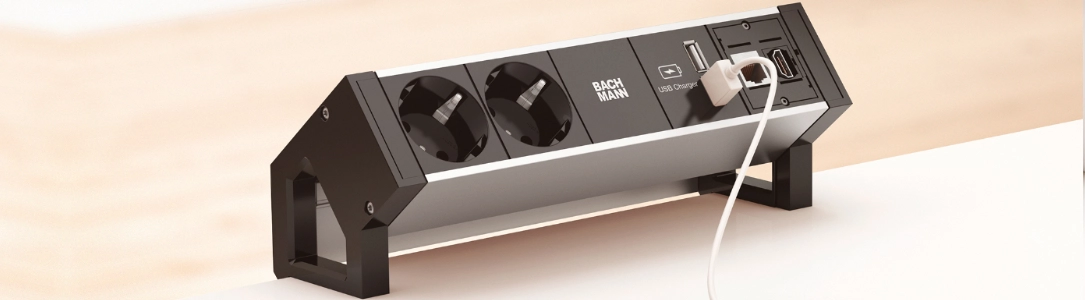 Bachmann Tischanschlussfelder Aufbau / Aufsatz Steckdosen Bachmann Tischanschlussfelder Aufbau / Aufsatz Steckdosen