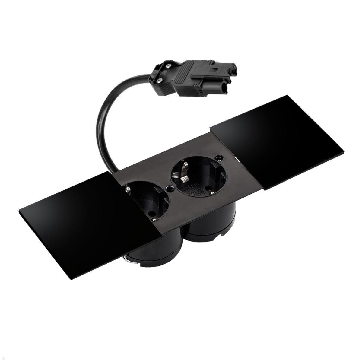 Bachmann DUE 2-fach Steckdose mit GST18 Zuleitung, Deckel schwarz (929.010DB) Bachmann DUE 2-fach Steckdose mit GST18 Zuleitung, Deckel schwarz (929.010DB)