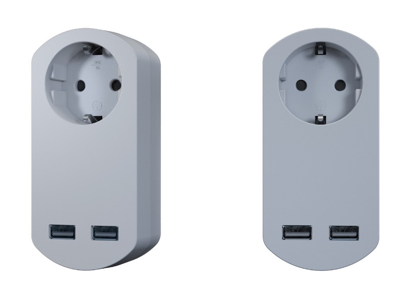 Bachmann SMART Adapter mit 2-fach USB-Charger (919.024)