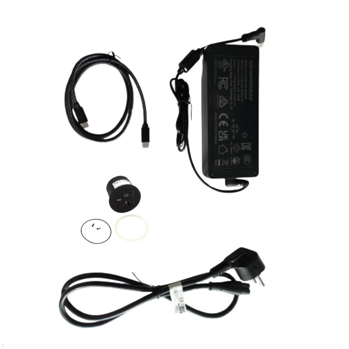 Bachmann PIX Einbau USB-Charger USB-C/USB-C, Ladegerät Unterputz (BM939094), Lieferumfang