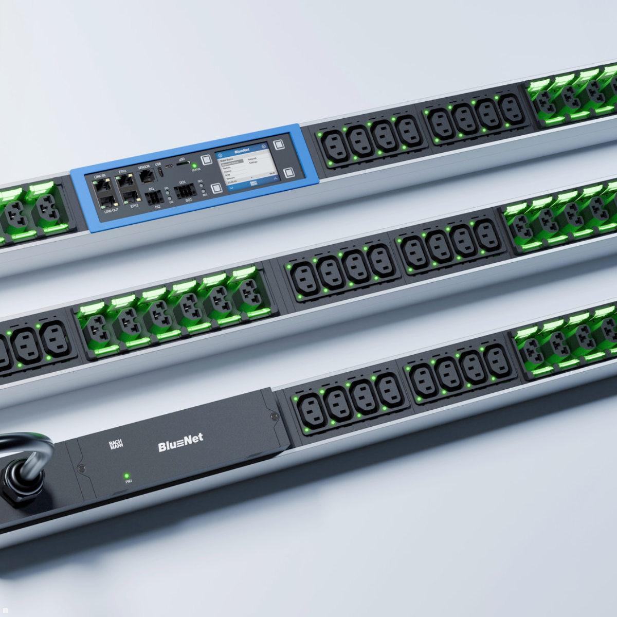 Bachmann BN PRO Metered + – 24xC13 / 6xCombo, 3,0m CEE 16A/5p (BM0024749), Energiemonitoring