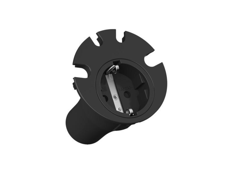 Bachmann LOOP IN Einbausteckdose mit 4x Kabeldurchlass, schwarz (938.001)