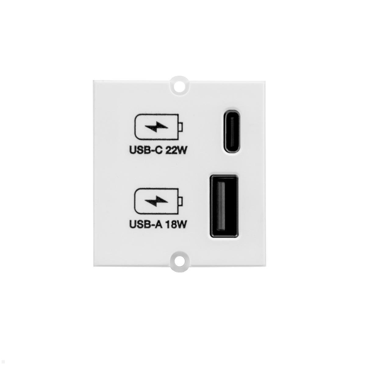 Bachmann CM USB-Charger mit USB-A und USB-C, weiß (917.2271) Bachmann CM USB-Charger mit USB-A und USB-C, weiß (917.2271)