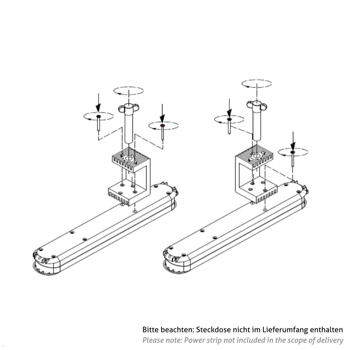 Bachmann Tischhalterung Schraubmontage SMART Steckdosenleisten (919.273) Bachmann Tischhalterung Schraubmontage SMART Steckdosenleisten (919.273)