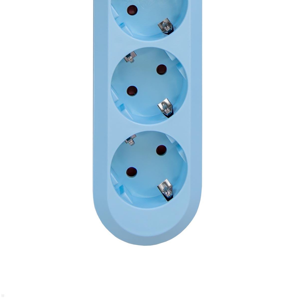 EOL - 3-fach Steckdosenleiste, Bachmann SMART 387.2701, blau