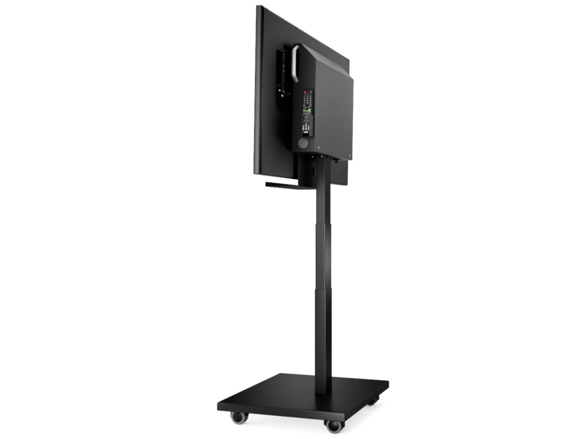 Bachmann Autarker Monitor mit Trolley Digital Signage, schwarz (701.0003) Inkl. Rollen