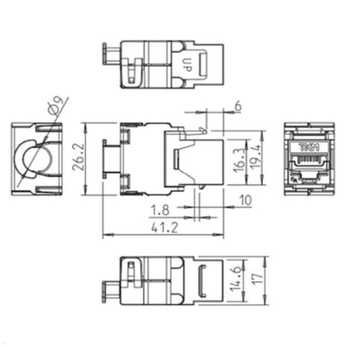 CAT6a Keystone Modul Bachmann 918 035 RJ45 Buchse CAT6a Keystone Modul Bachmann 918 035 RJ45 Buchse