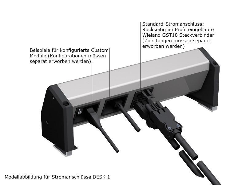 Bachmann DESK 1 3x Steckdose 2x CAT5e 1x VGA (339.1005) GST18 Steckverbindung