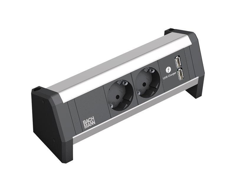 Bachmann DESK 1 2x Steckdose 1x USB-A Charger (902.0192) Bachmann DESK 1 2x Steckdose 1x USB-A Charger (902.0192)
