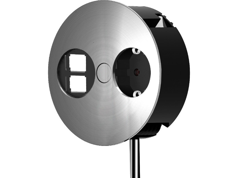 Bachmann Twist 1S 2P 1x Steckdose, 2x Keystone Edelstahl 931.022 Bachmann Twist 1S 2P 1x Steckdose, 2x Keystone Edelstahl 931.022