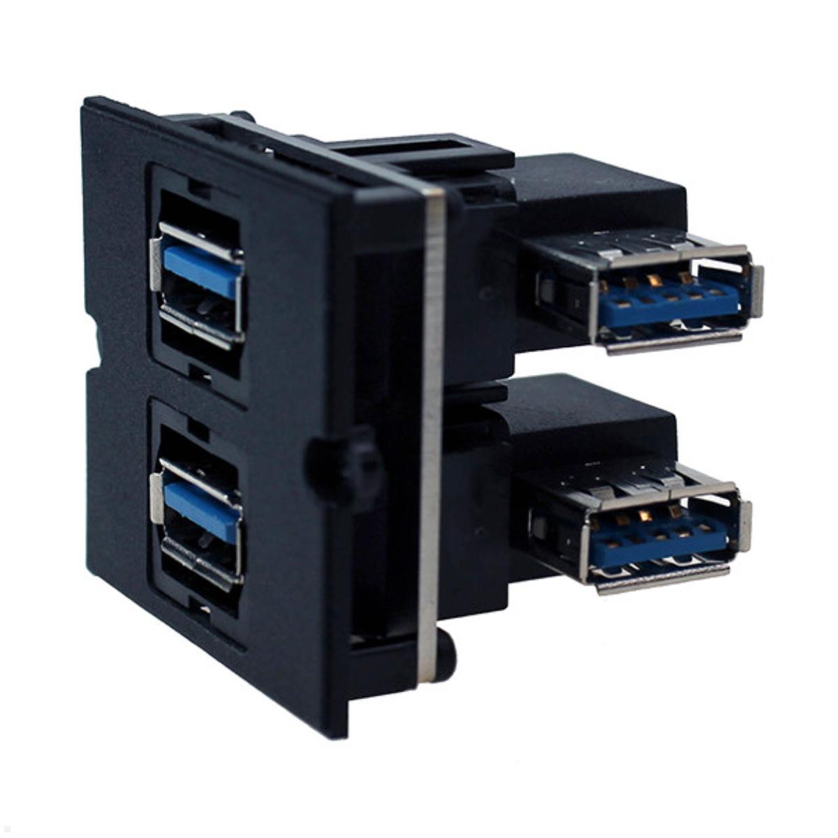 Bachmann Custom Modul 2x USB 3.0 A/A Buchse (917.059) Bachmann Custom Modul 2x USB 3.0 A/A Buchse (917.059)