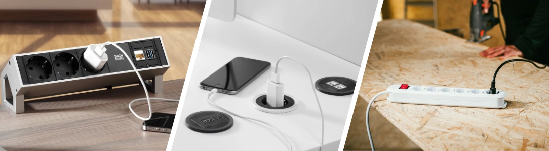 Steckdosenleisten mit USB-C, Bachmann