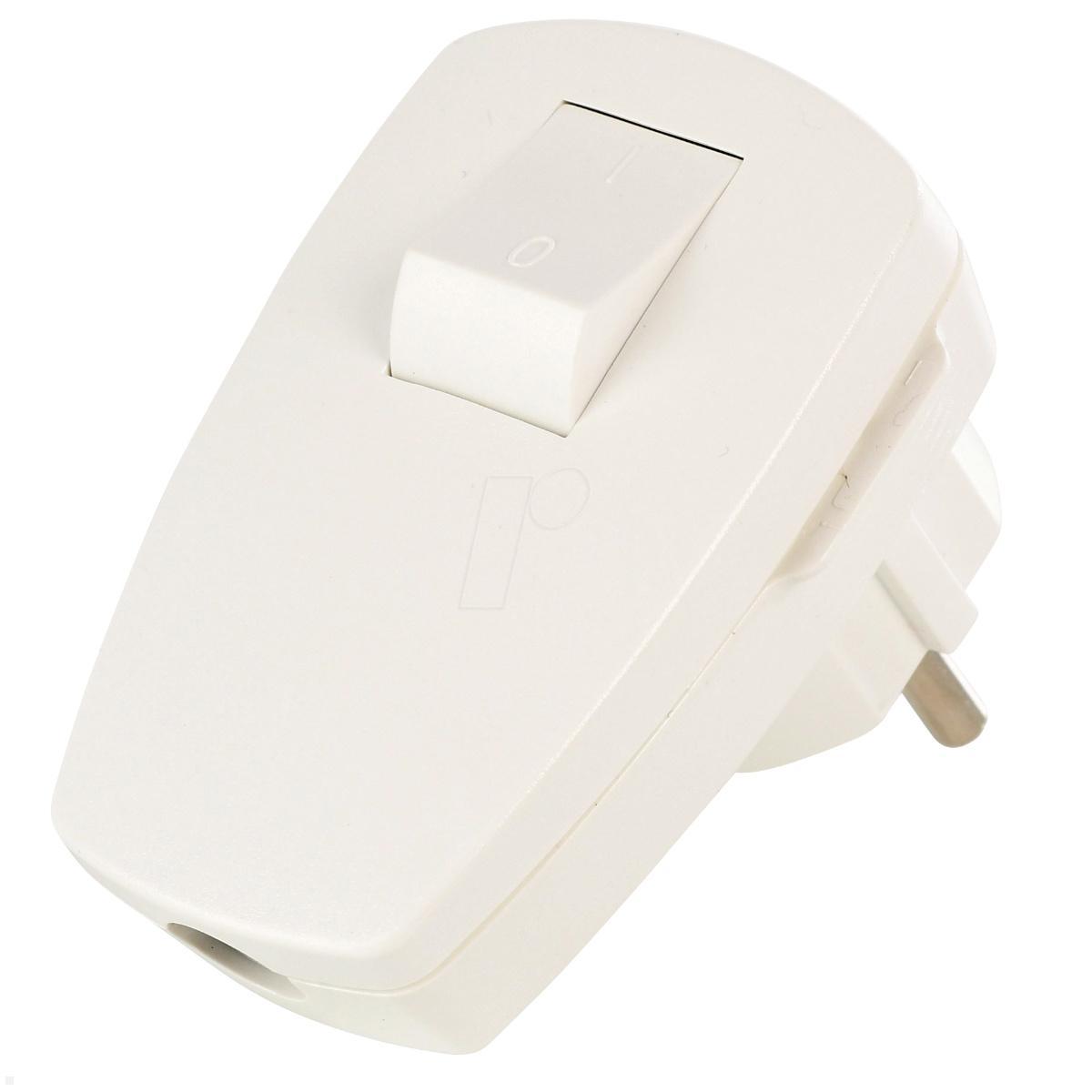 Bachmann Schutzkontakt Winkelstecker mit Schalter, weiß (911.271) Bachmann Schutzkontakt Winkelstecker mit Schalter, weiß (911.271)