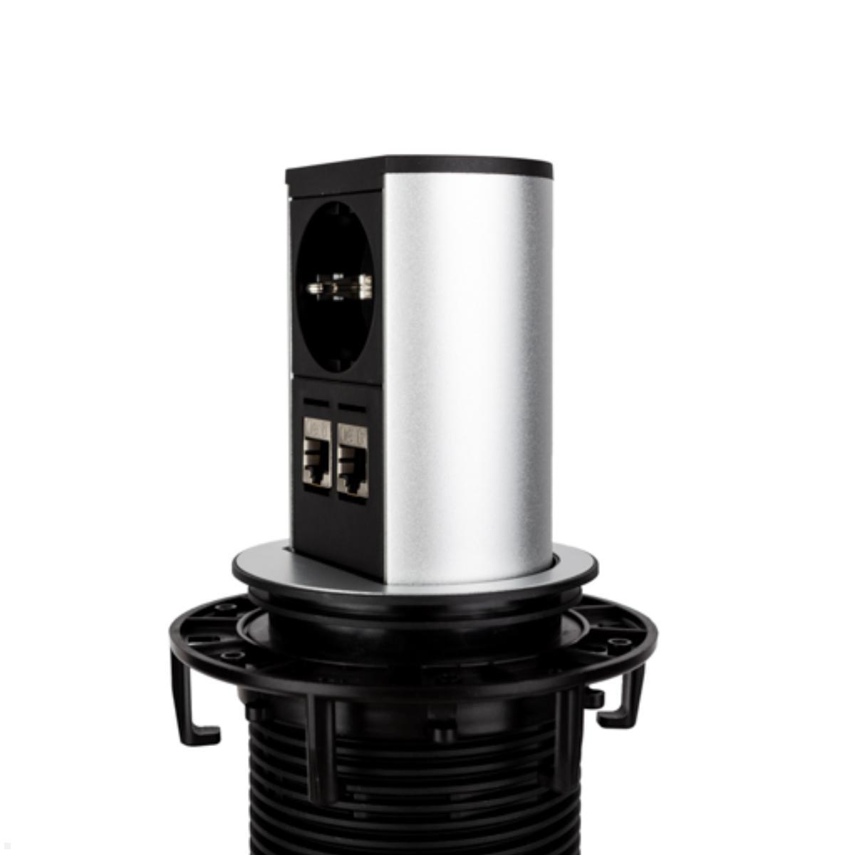 Bachmann ELEVATOR versenkbare Steckdose mit 2x CAT6A (928.0040), Cat6a Bachmann ELEVATOR versenkbare Steckdose mit 2x CAT6A (928.0040), Cat6a