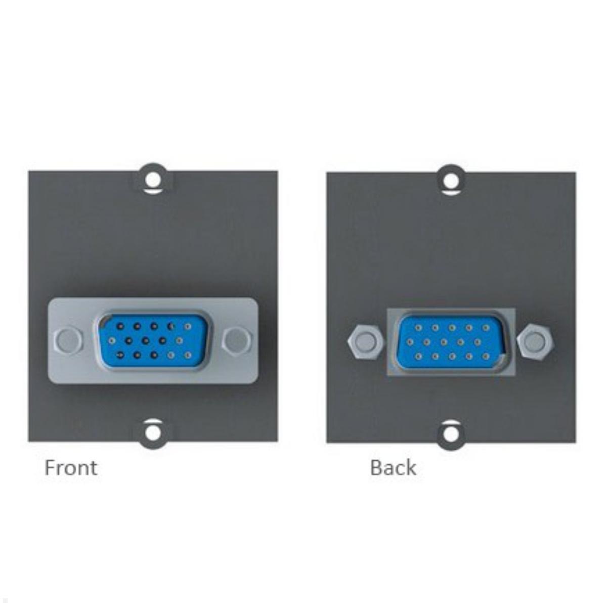 Bachmann Custom Modul 1x VGA Buchse (917.011), Vorder-und Rückseite Bachmann Custom Modul 1x VGA Buchse (917.011), Vorder-und Rückseite