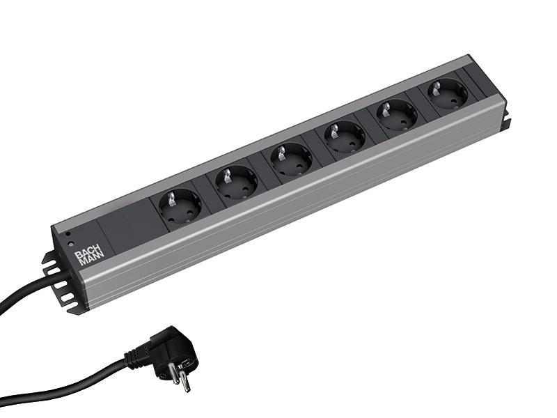 Bachmann Handwerkerleiste 6x Steckdose, 19-Zoll-Rack kompatibel (300.000) Bachmann Handwerkerleiste 6x Steckdose, 19-Zoll-Rack kompatibel (300.000)