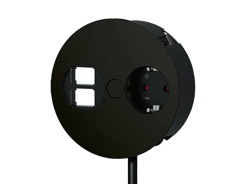 Bachmann Twist 1x Steckdose, 2x Custom Modul (931.133) schwarz matt Bachmann Twist 1x Steckdose, 2x Custom Modul (931.133) schwarz matt