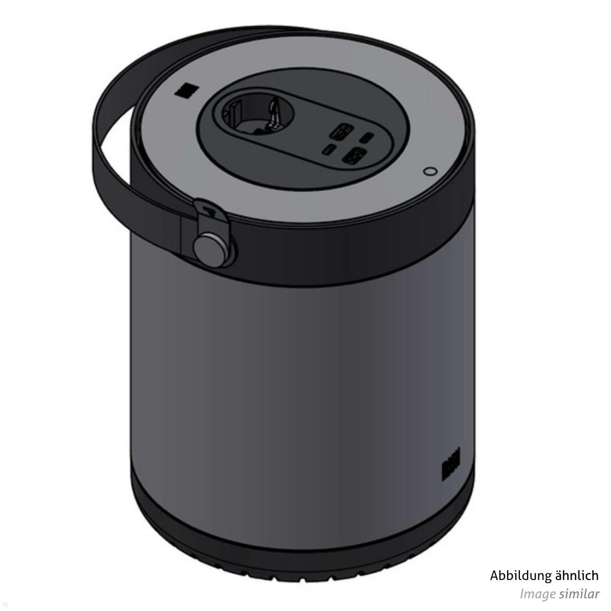 Bachmann MOV:E Power Unit 2x USB A/C Charger mit Schloss Adapter, weiß (BM0011008) zeichnung