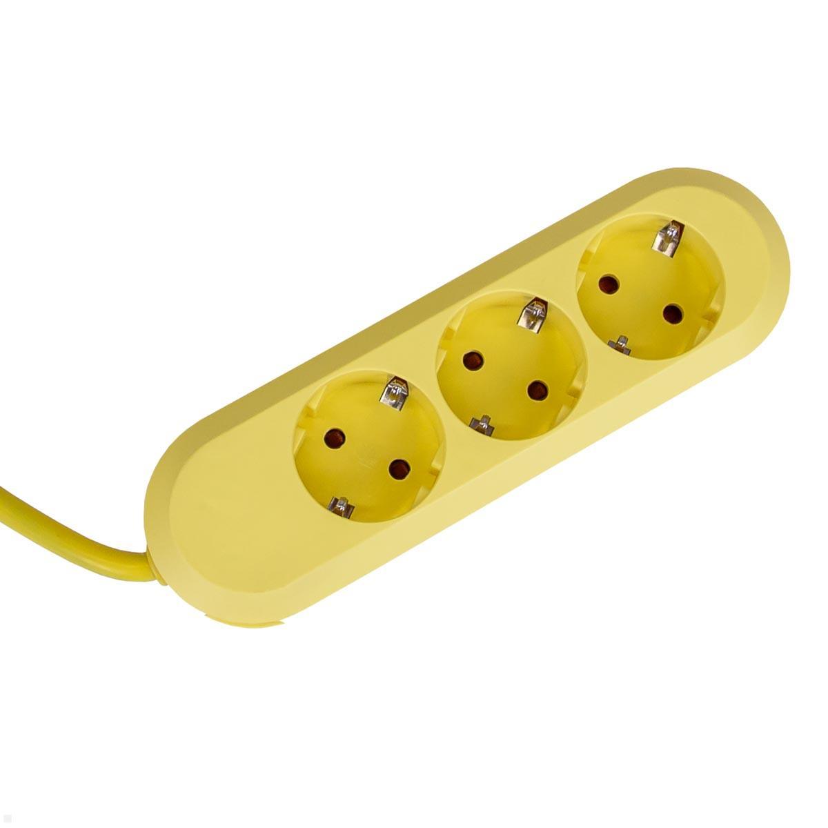 EOL - 3-fach Steckdosenleiste, Bachmann SMART 387.2704, gelb