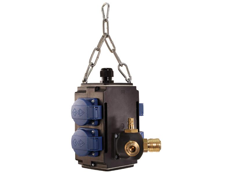 Bachmann Energiewürfel 4x Steckdose + Druckluftanschluss (349.301) Bachmann Energiewürfel 4x Steckdose + Druckluftanschluss (349.301)